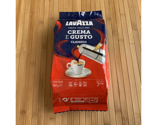 Кава Lavazza Crema e Gusto Classico зернова оригінал 1 кг