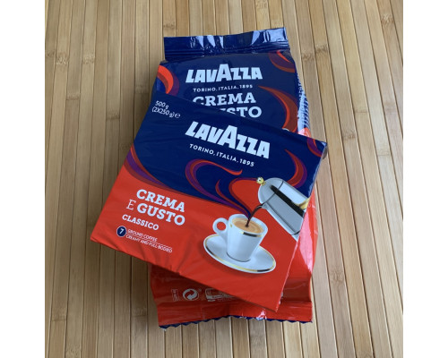 Набір кави Lavazza Crema e Gusto Classico в зернах 1кг і 2*250 г мелена Promopack оригінал 
