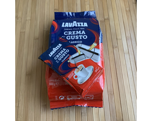 Набір кави Lavazza Crema e Gusto Classico мелена 250 г і в зернах 1 кг оригінал