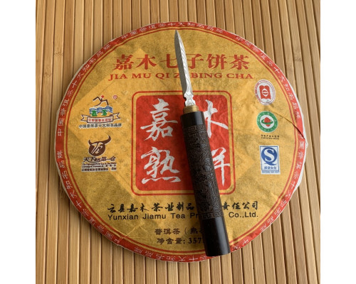 Шу Пуер Jia Mu Qi Zi Bing Cha 357 грам 2012 року